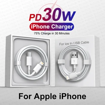 Pôvodné PD 30W Kábel Pre Apple iPhone 14 13 12 11 Pro Max XS X XR 8Plus iPhone Nabíjačka Rýchle Nabíjanie USB Typu C Lightning Kábel