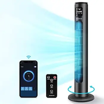 Smart Fan Oscilačný Chladiaci Ventilátor s ovládaním, Pracuje s Alexa/Google Pokojnej Bladeless Stojí Fanúšikov na Domáce Spálne, Obývacia Ro