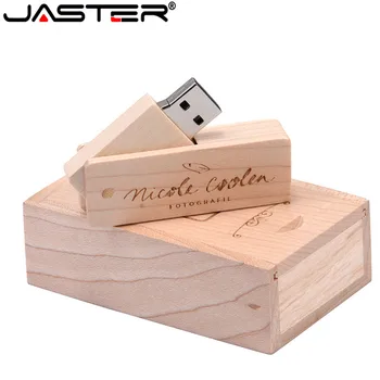 JASTER USB 2.0 Drevené Námestie Armádny Nôž kl ' úč 64 GB 32 GB, 16 GB 4 GB Usb Flash Disk Svadobný Dar, Memory Stick(bez vlastné logo)