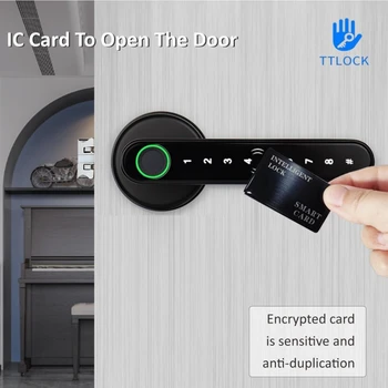 TTlock Smart Dverové Zámky Biometrický snímač Odtlačkov Heslo Kľúče IC Karty NFC Ttlock APP Odomknúť Elektronický Zámok Byt Dverové Zámky