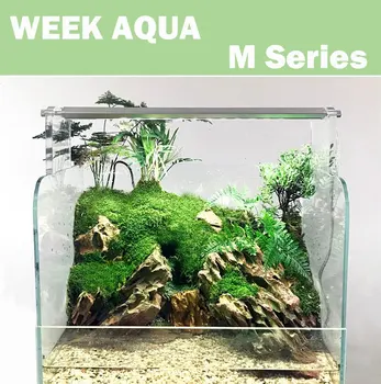 Týždeň Aqua Led Osvetlenie, Uv Akvárium Lampa M Series celé Spektrum Sterilizátor WRGB ADA Style Príslušenstvo akvárium Dekorácie Rastlín