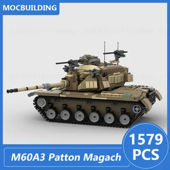 M60A3 Pp Magach & M4A2-75 Sherman Vojenský Tank Model Moc Stavebné Bloky Diy Zhromaždiť Tehly Tvorivé Deti, Hračky, Darčeky