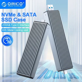 ORICO M2 SSD Prípade M. 2 NVMe SATA SSD EnclosureUSB Typ-C Duálne Rozhranie M. 2 SSD Prípade Podpory M2 NVMe M Kľúč NGFF SSD Pevný Disk