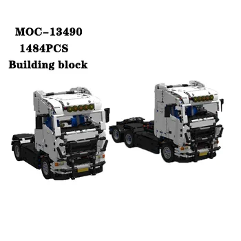 Klasický Stavebný kameň MOC-13490 Super Semi Trailer Truck Vysokej Obtiažnosti Spojovanie Častí 1484PCS Dospelých a detských Hračiek Darček